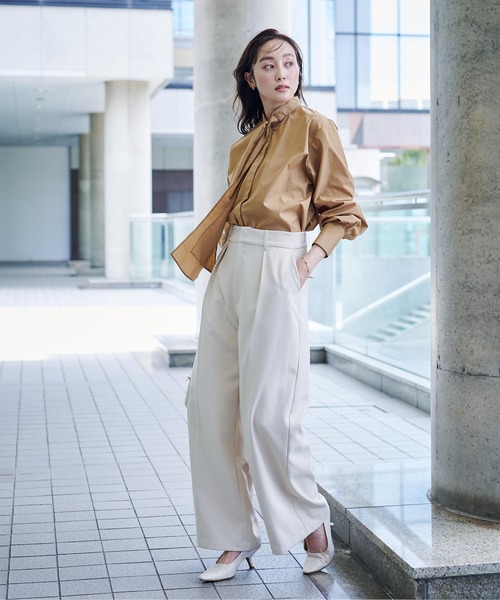 ur's（ユアーズ） ブラウス シャツ プチハイネックボウタイブラウス