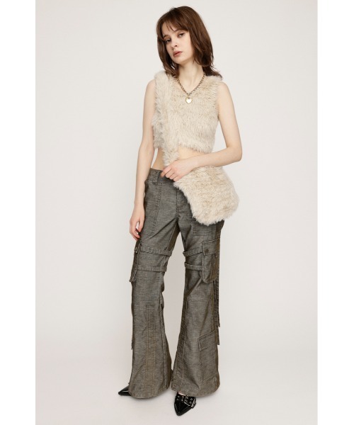 SLY（スライ） タンクトップ ノースリーブ MIX SHAGGY TANK ミックス