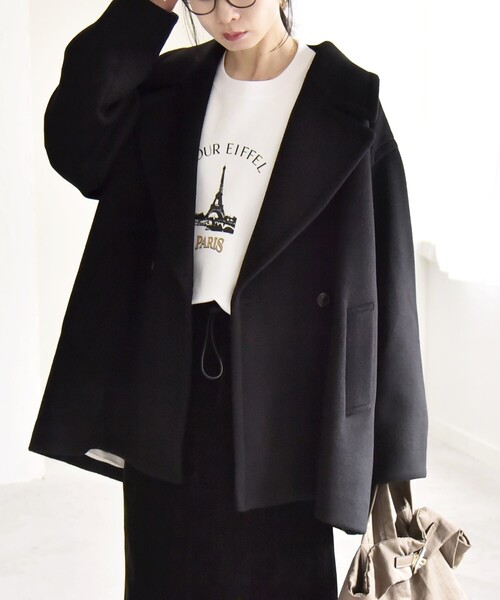 quaranciel ピーコート pコート quaranciel: PURE WOOL ダブルブレスト