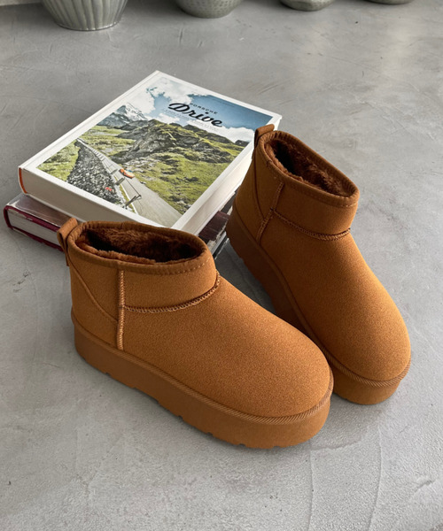 Ada. ブーツ 厚底 ムートン ショートブーツ レディース : ZOZOTOWN