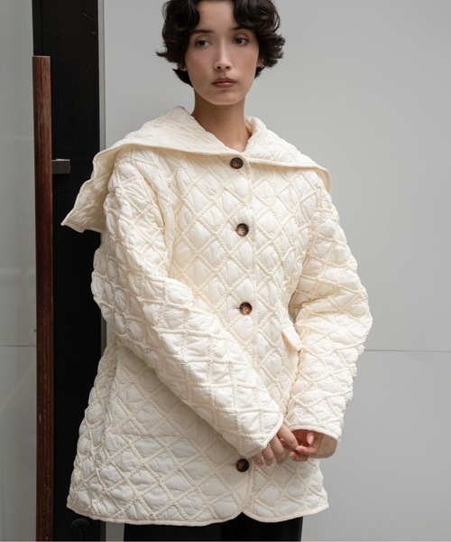lawgy（ラウジー） コート アウター hooded quilted stitch point coat