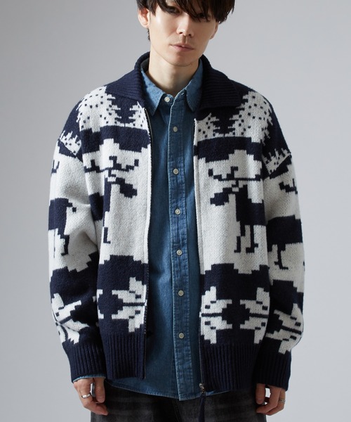 improves（インプローブス） カーディガン ノルディック柄 カウチン