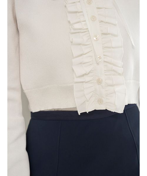 SNIDEL（スナイデル） カーディガン フリルニットカーディガン