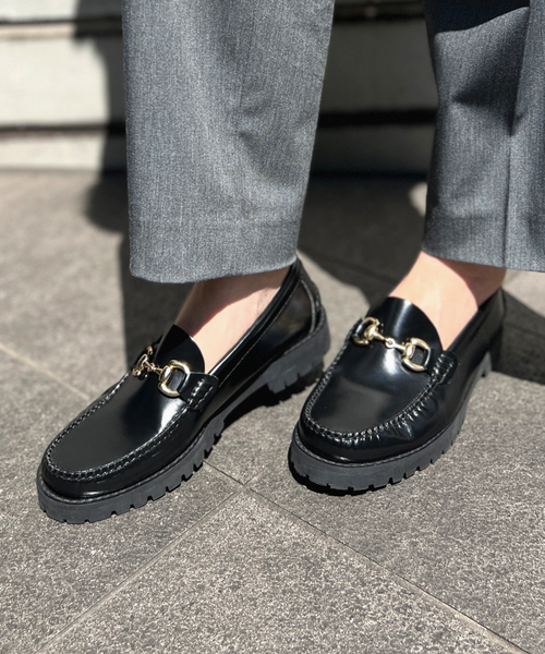 ARTESANOS（アルテサノス） ローファー 厚底レザーゴールドビット