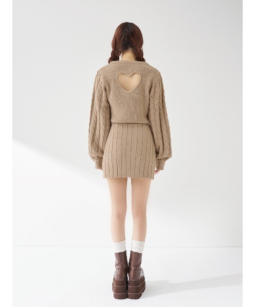 Darich（ダーリッチ） ワンピース ハートオープンニットミニワンピース