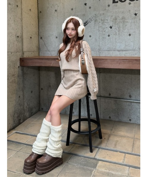 Darich（ダーリッチ） ワンピース ハートオープンニットミニワンピース