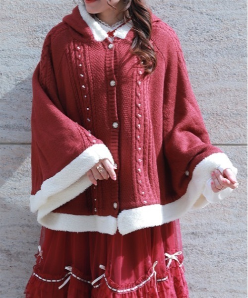 axes femme（アクシーズ ファム） カーディガン パール裏ボアニット