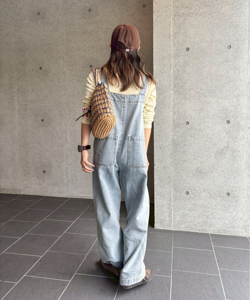 サロペット オーバーオール 「XSサイズあり」フロントジップデニム