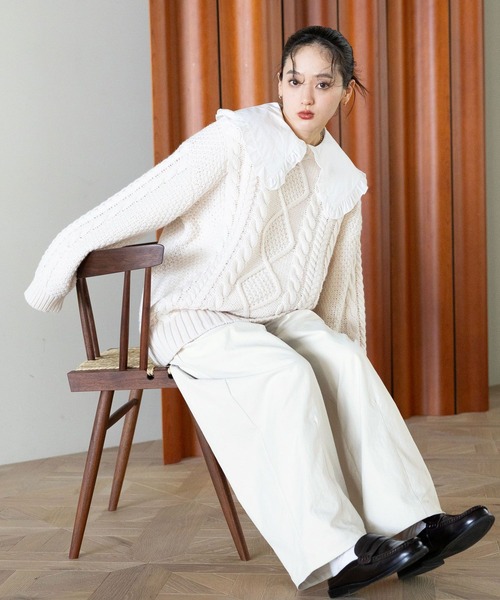 RAGEBLUE（レイジブルー） ニット セーター BIGケーブルニットプル