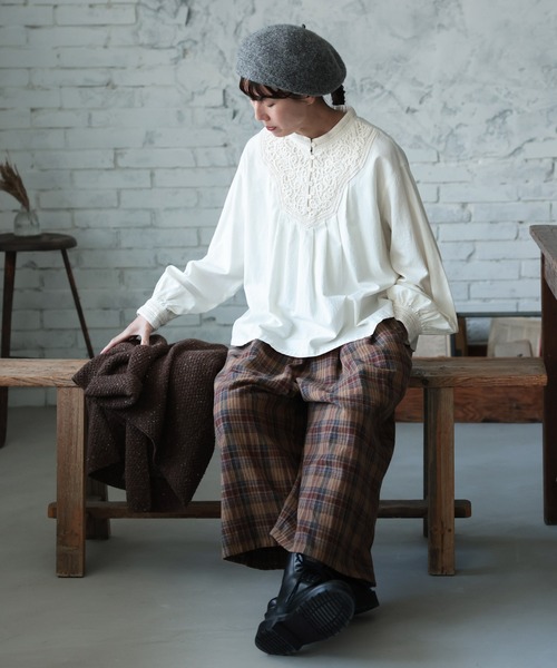 soulberry（ソウルベリー） ブラウス シャツ 木漏れ日レースのブラウス