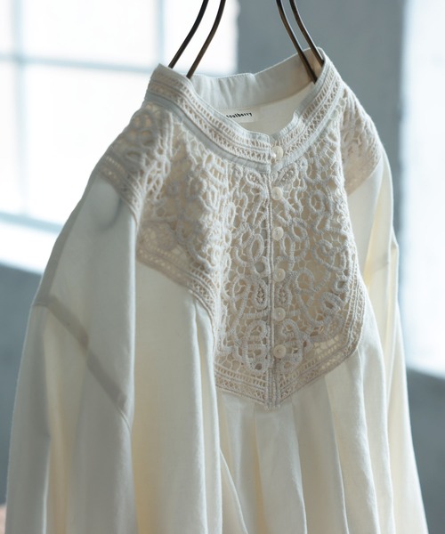 soulberry（ソウルベリー） ブラウス シャツ 木漏れ日レースのブラウス