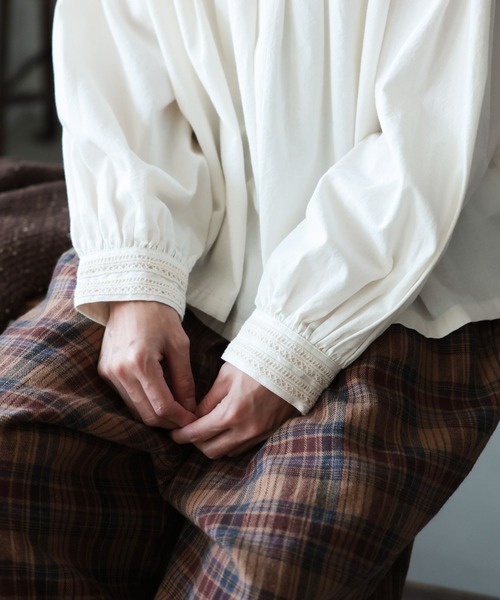 soulberry（ソウルベリー） ブラウス シャツ 木漏れ日レースのブラウス