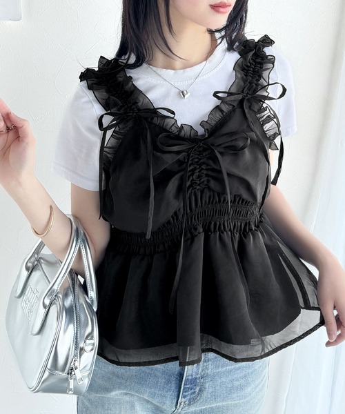 mily bilet キャミソール 「mily bilet」愛され大人フェミニン。リボン