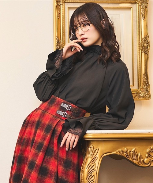 SWINGLE（スウィングル） ブラウス シャツ 「鶴嶋乃愛コラボ」フリル