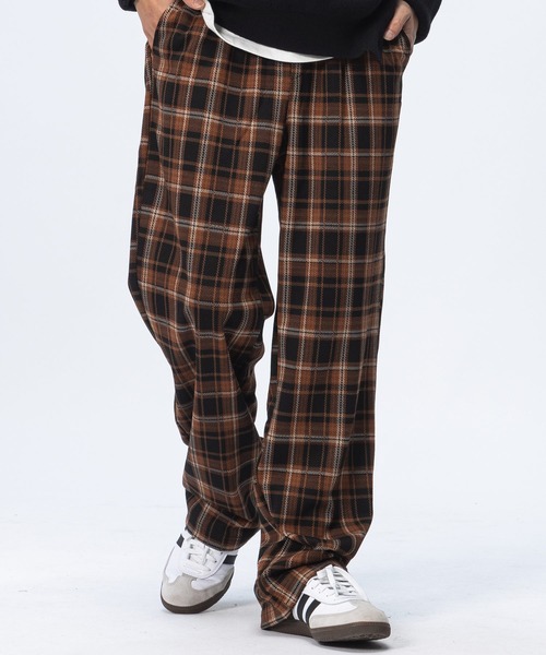 WOODENDOLL パンツ ワイドパンツ チェック柄 ウエストコード PT24AW87