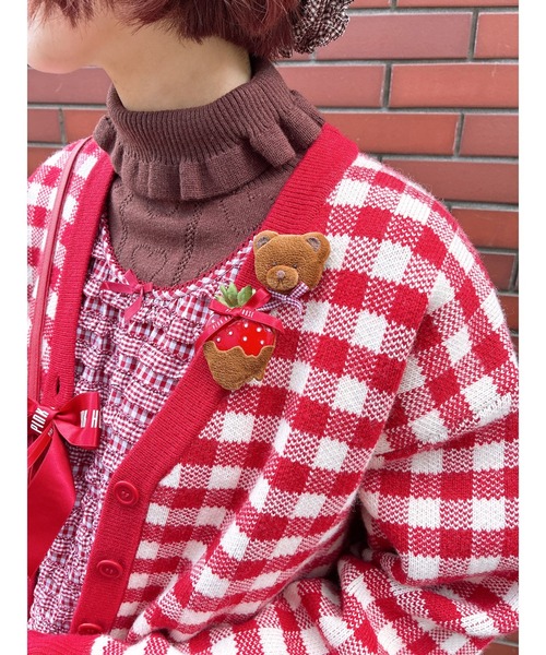 PINK HOUSE（ピンクハウス） カーディガン ギンガムチェックニット