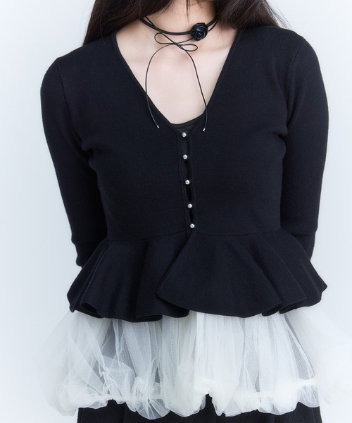 EIMY ISTOIRE（エイミーイストワール） カーディガン バルーンヘム