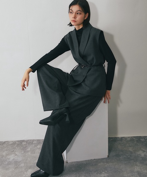 SMILE ORCHID（スマイルオーキッド） セットアップ ベルト付きジレ