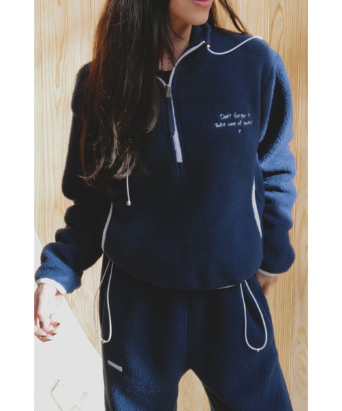 ALEXIA STAM（アリシアスタン） トレーナー スウェット Message Fleece