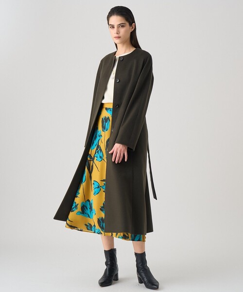 ANAYI（アナイ） コート アウター カシミヤベルト付きクルーコート