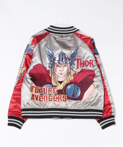 MARVEL（マーベル） スカジャン 「 」 エンブロイダリー スカジャン L