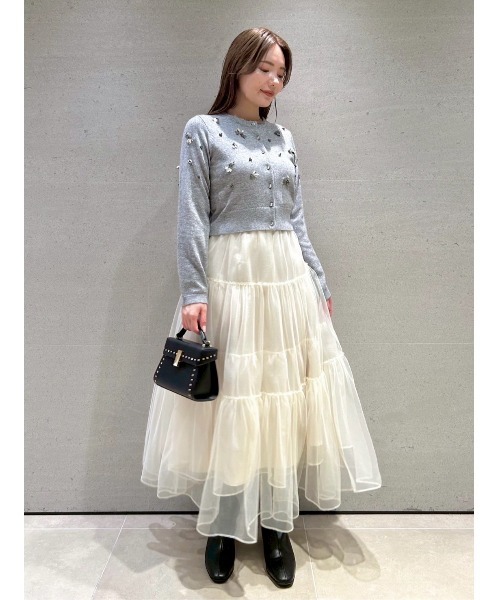 CELFORD（セルフォード） カーディガン ペタルビジューカーディガン