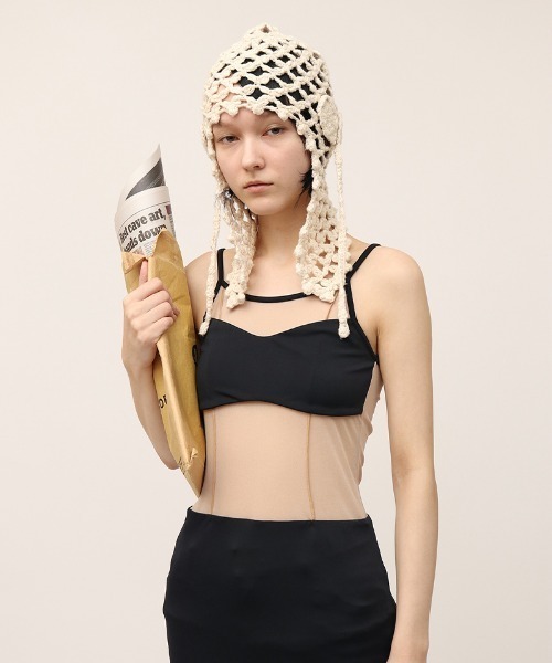 leinwande（ラインヴァンド） ワンピース Mesh Combination Dress