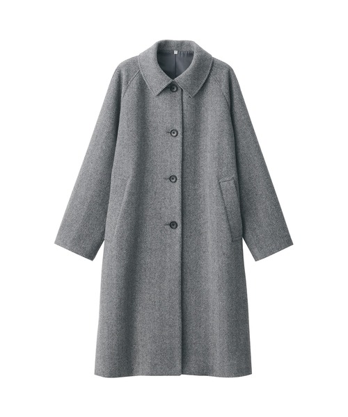 無印良品（MUJI） ステンカラーコート 婦人 再生ウール混ステンカラー