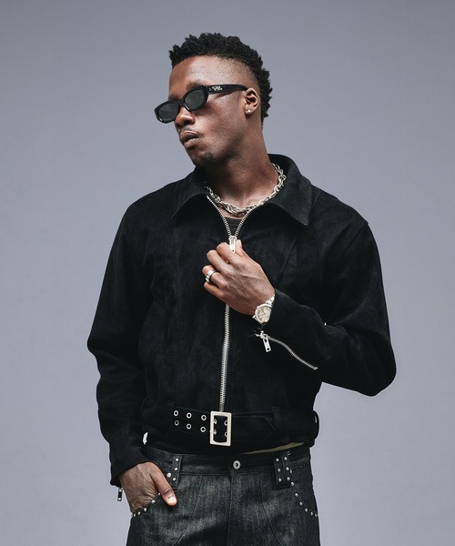 ANDER HUNK 革ジャン ライダース Faux Suede Riders Jacket / フェイク