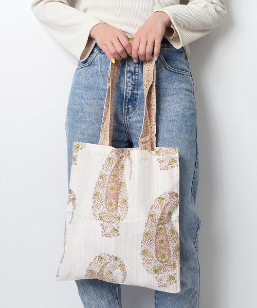 Flowering（フラワーリング） トートバッグ ブロックプリントトート