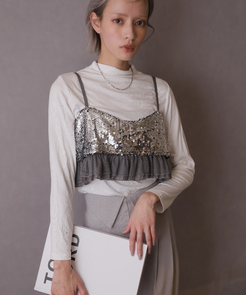 Girly Doll（ガーリードール） キャミソール スパンコールビスチェ