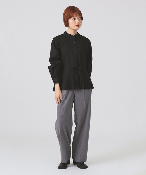 Ray BEAMS（レイ ビームス） ブラウス シャツ プリーツ キリカエ