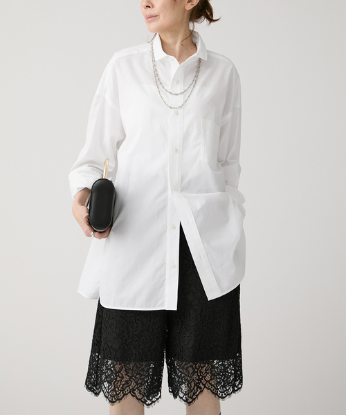 TICCA（ティッカ） ブラウス シャツ プレミアムスクエアビッグシャツ