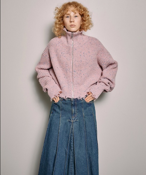 MAISON SPECIAL（メゾンスペシャル） ニット セーター 2way Front Zip