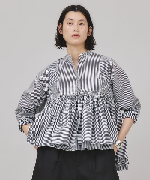 Curensology（カレンソロジー） ブラウス シャツ /ストライプ