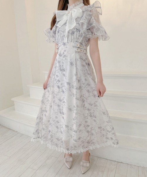 クチュールバイロジータ ワンピース ボウタイリボンシアーワンピース