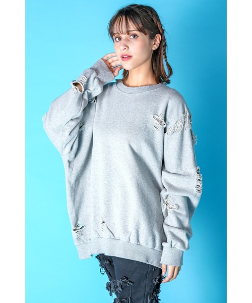 ankoROCK トレーナー スウェット a.p.o.v. クラッシュ＆ダメージ