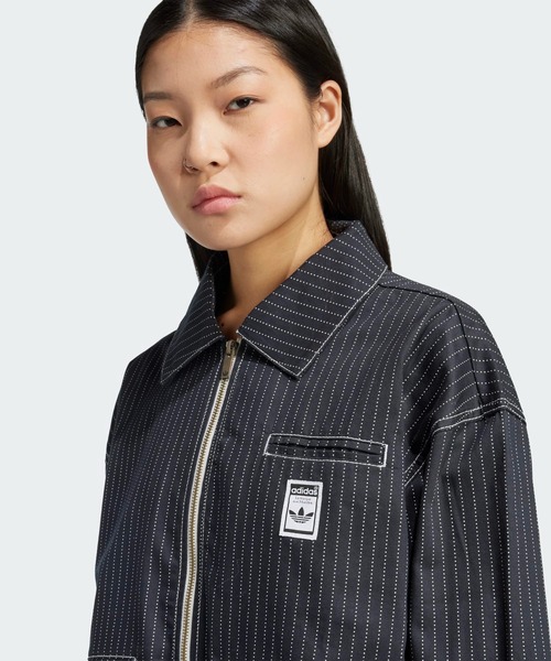 adidas（アディダス） デニムジャケット gジャン 総柄プリント