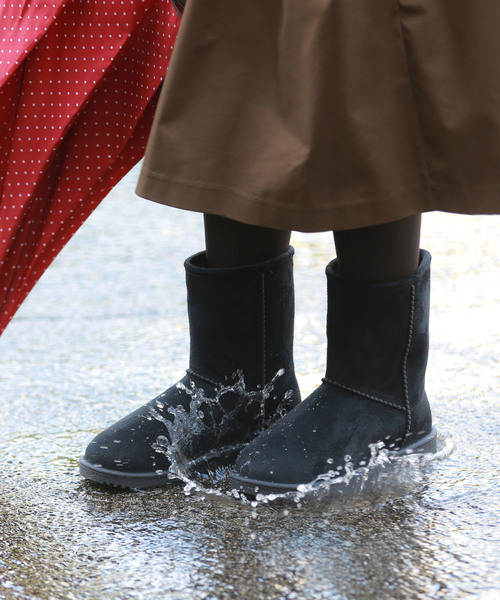 welleg（ウェレッグ） ブーツ 完全防水 レイン フェイク ファー
