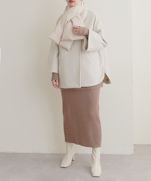 natural couture 「natural couture」 ノーカラーコート FREE モカ