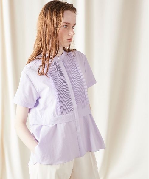 Marilyn Moon（マリリンムーン） ブラウス シャツ タックフリルフレア
