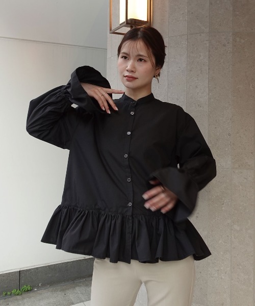 CORNERS（コーナーズ） ブラウス シャツ 裾フリルブラウス レディース