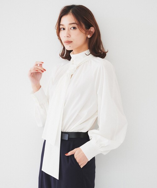 UNTITLED（アンタイトル） ブラウス シャツ 「通勤」ボウタイ付