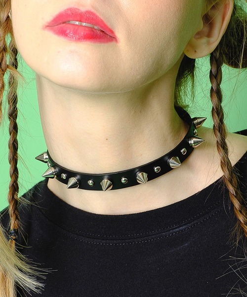 チョーカー an meets zakka スパイク＆ボールスタッズチョーカー