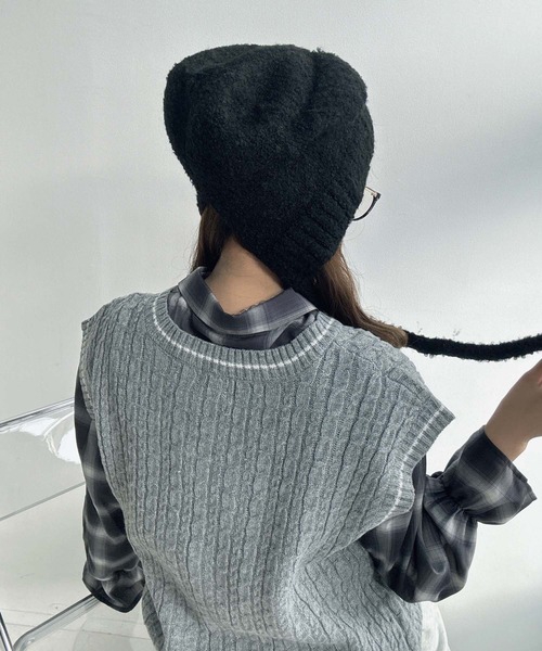 AS KNOW AS（アズノゥアズ） ニット帽 ニットキャップ くま耳
