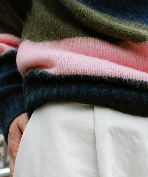 BoTT（ボット） セーター ニット Striped Mohair Knit メンズ