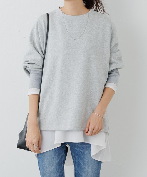 BEARDSLEY（ビアズリー） tシャツ 後ろドレープTブラウス レディース