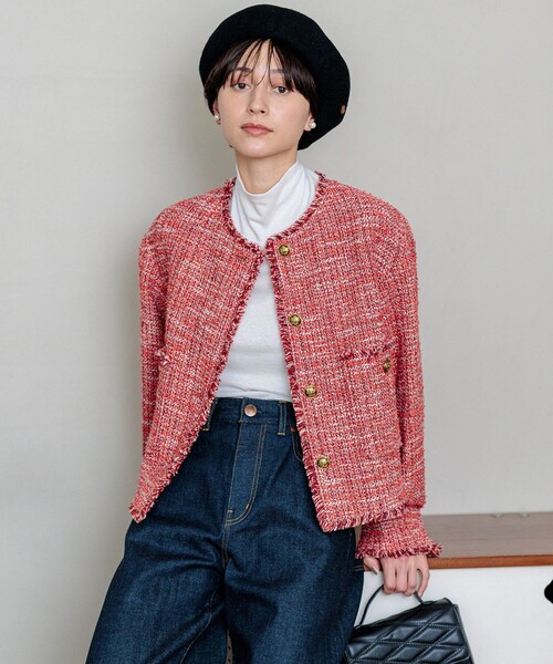 ジャケット ノーカラージャケット 「滝沢眞規子さん着用」GIOLICA