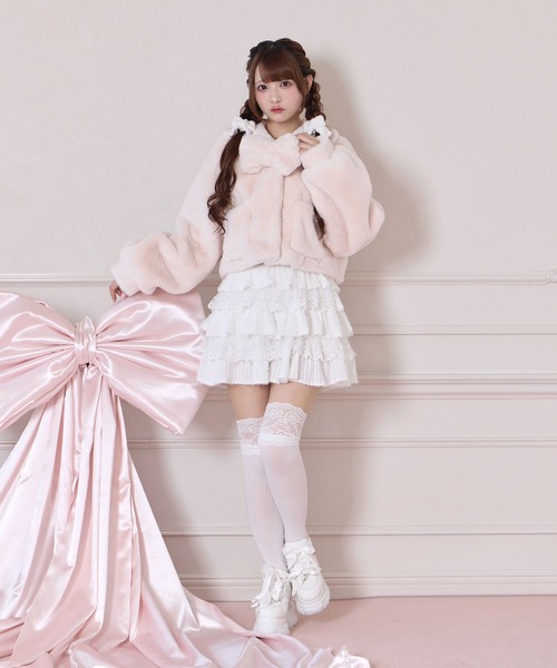 Honey Cinnamon（ハニーシナモン） コート アウター ビジュー衿エコ