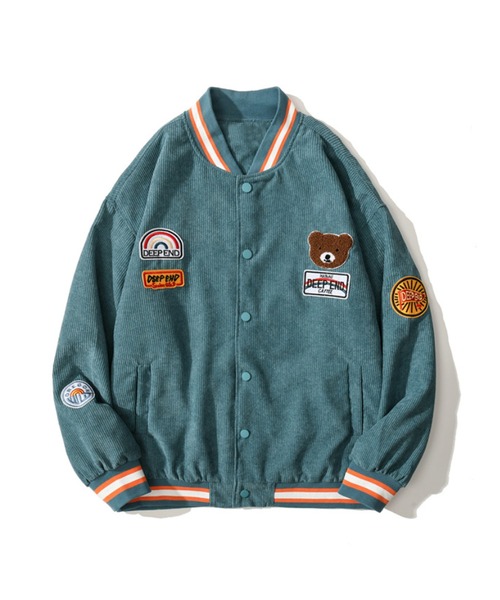 スタジャン 「HOOK」 アメカジ配色クマワッペンスタジャンジャケット